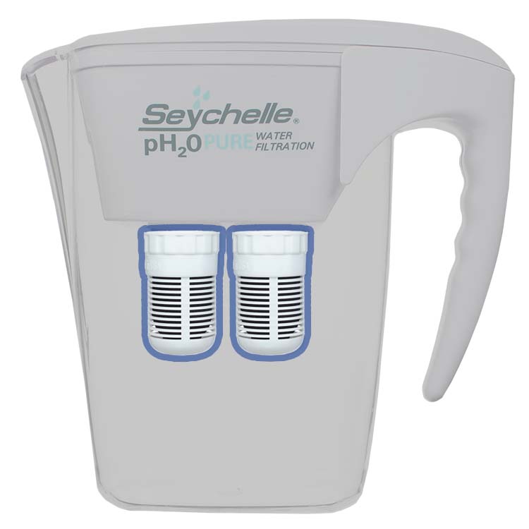 Seychelle Dual pH2O Pure Water Pitcher Replacement Filter – Dual pack - Subscription Fulfillment